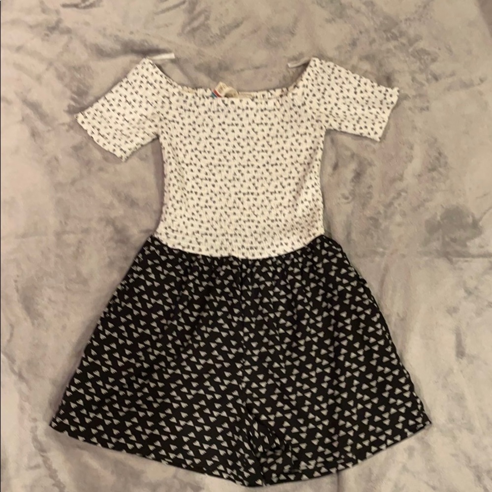 Super cute black and cream  romper